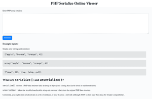 PHP Serialize Online Tool - The Companion to Unserialize