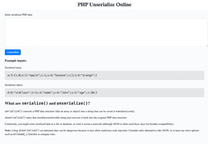 PHP Unserialize Online Tool - Why I Built It